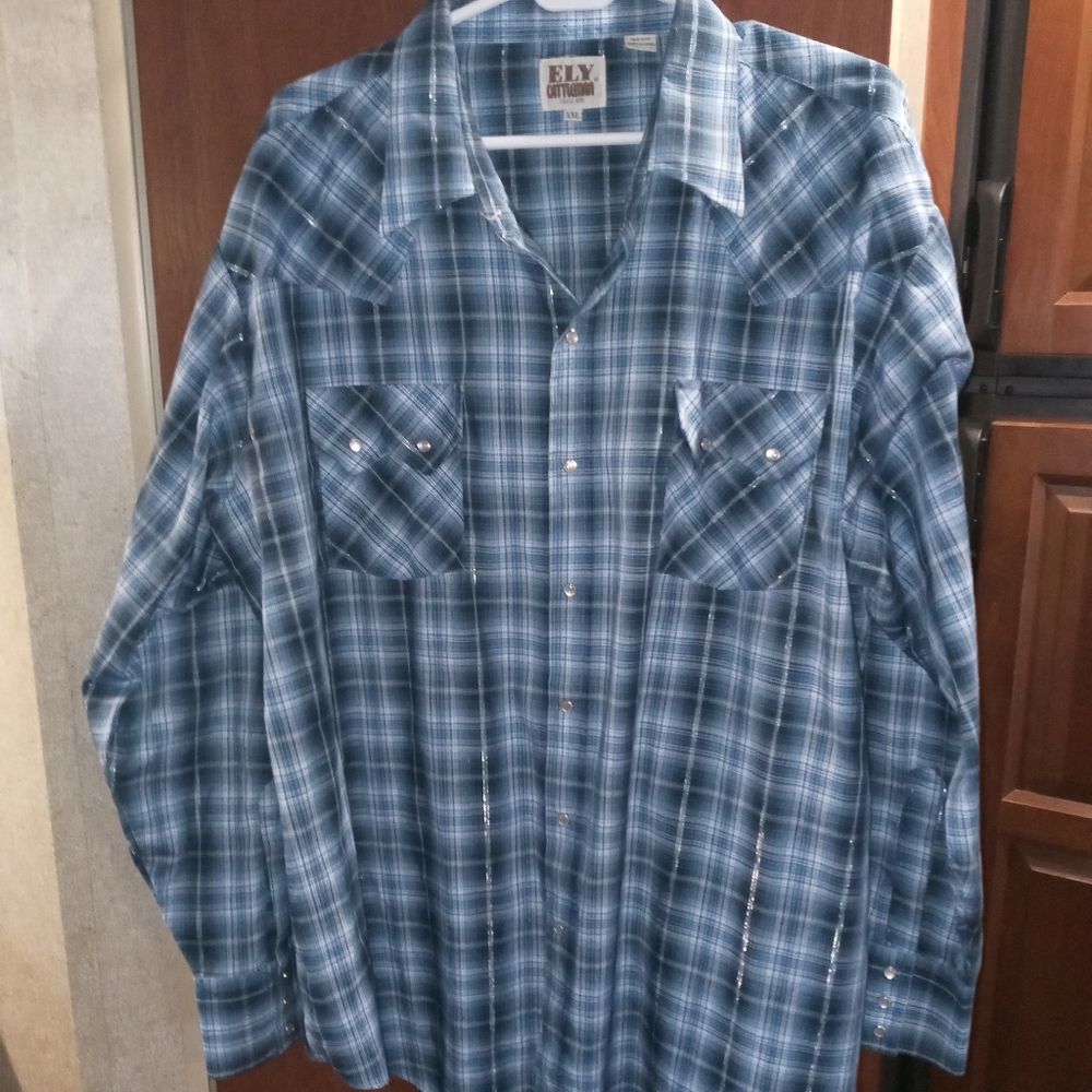 Ely cattleman Pearl Snap men's Shirt XXL